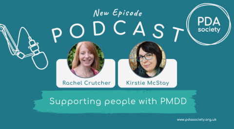 PDA society podcast thumbnail supporting people with PMDD